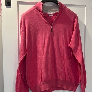 Peter Millar Pink Quarter-Zip Pullover